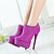 cheap Women&#039;s Heels-Women&#039;s Shoes Fleece Spring / Fall Stiletto Heel Black / Purple / Red / Party &amp; Evening / Party &amp; Evening