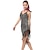 Χαμηλού Κόστους Latin Ρούχα Χορού-λατινικό φόρεμα χορού παγιέτα γυναικείο φόρεμα πάρτι απόδοσης spandex polyester / samba