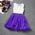 cheap Dresses-Girls&#039; Lace Jacquard Sleeveless Polyester Dress Fuchsia