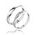cheap Rings-2pcs Couple Rings Band Ring For Couple&#039;s Cubic Zirconia Party Wedding Gift Sterling Silver Zircon Twisted Love Friendship Silver