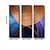 cheap Top Artists&#039; Oil paitings-Ready to Hang Stretched Framed Hand-Painted Oil Painting Three Panels Canvas Wall Art Modern Blue Brown