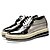 cheap Women&#039;s Oxfords-Women&#039;s Platform / Creepers Lace-up Patent Leather Spring / Summer / Fall White / Black / Party &amp; Evening