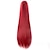 halpa Räätälöidyt peruukit-Cosplay-peruukit Synteettiset peruukit Pilailuperuukit Suora Suora Peruukki Hyvin pitkä Punainen Synteettiset hiukset Naisten Punainen