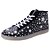 זול סניקרס לנשים-נשים נעליים דמוי עור חורף אביב קיץ סתיו נוחות שטוח ל קזו&#039;אל לבן שחור מוזהב