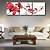 cheap Floral/Botanical Paintings-Oil Painting Hand Painted - Floral / Botanical Modern Stretched Canvas / Three Panels