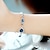 abordables Bracelet-Bracelet à Perles Femme Multirang Empilable Cristal Cristal Cœur Amour dames Multicouches Bracelet Bijoux Bleu pour Soirée Quotidien Décontracté