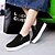 cheap Women&#039;s Slip-Ons &amp; Loafers-Women&#039;s Shoes Leatherette Wedge Heel Wedges / Heels / Round Toe Loafers Outdoor / Office &amp; Career / Casual Black