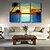 cheap Top Artists&#039; Oil paitings-Oil Painting Hand Painted - Landscape Modern Canvas Three Panels