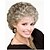 Χαμηλού Κόστους Συνθετικές Trendy Περούκες-Συνθετικά μαλλιά Περούκες Σγουρά Με αφέλειες Χωρίς κάλυμμα Καρναβάλι περούκα Απόκριες Περούκα Κοντό Γκρι