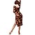 cheap Latin Dancewear-Latin Dance Dresses Women&#039;s Performance Velvet Pattern / Print Long Sleeve Dress / Jazz / Samba