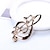 cheap Brooches-Lucky Doll Gold Plated Diamonade Zirconia Imitation Pearl Note Brooch