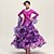 cheap Ballroom Dancewear-Ballroom Dance Dresses Women&#039;s Performance Spandex Polyester Crepe Draped 2 Pieces Dress Neckwear