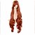 abordables Perruques Synthétiques Sans Bonnet-Perruque Synthétique Bouclé Style Avec Frange Sans bonnet Perruque Rouge Marron Cheveux Synthétiques Femme Rouge Perruque Très long