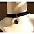 cheap Necklaces-Women&#039;s Sapphire Black Gemstone Choker Necklace Gothic Jewelry Gemstone Flannelette Black Necklace Jewelry For Wedding Party Daily Casual