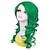 preiswerte Kostümperücke-Synthetische Perücken Wellen Wellen Perücke Mittlerer Länge Grün Synthetische Haare Damen Grün
