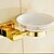 cheap Soap Dishes-Gold-Plated Finish Brass Material Soap Dish