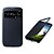 billiga Fodral och omslag-fodral Till Samsung Galaxy Samsung Galaxy-fodral med fönster / Automatiskt sömn- / uppvakningsläge / Lucka Fodral Ensfärgat PU läder för S4