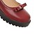 olcso Női magas sarkú cipők-Női Bőrutánzat Tavasz Nyár Ősz Tél Hétköznapi Ruha Csokor Csat Lapos Fekete Barna Piros 1 inch-1 3 / 4 inch