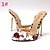 cheap Women&#039;s Sandals-Women&#039;s Shoes Leatherette Summer Stiletto Heel Golden / Almond / Burgundy / Party &amp; Evening / Party &amp; Evening