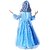 cheap Movie &amp; TV Theme Costumes-Princess Fairytale Elsa Cosplay Costume Flower Girl Dress Girls&#039; Movie Cosplay A-Line Slip Fur Trim Vacation Dress Blue Coat Dress Gloves Halloween New Year Chiffon