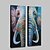 tanie Obrazy ze zwierzętami-Hang-Malowane obraz olejny Ręcznie malowane - Pop art Nowoczesny Naciągnięte płótka / Rozciągnięte płótno