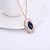 cheap Jewelry Sets-Sapphire Crystal Jewelry Set Pendant Necklace Ladies Party Cubic Zirconia Rose Gold Plated Earrings Jewelry Blue For