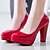 Χαμηλού Κόστους Γυναικεία Τακούνια-Γυναικεία Παπούτσια Δερματίνη Άνοιξη Καλοκαίρι Ανατομικό Κοντόχοντρο Τακούνι για Φόρεμα Πάρτι &amp; Βραδινή Έξοδος Λευκό Μαύρο Κόκκινο