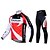 cheap Men&#039;s Clothing Sets-Mysenlan Men&#039;s Long Sleeve Cycling Jersey with Tights - Black / Red Bike Pants / Trousers Jersey Tights Thermal / Warm Windproof Fleece Lining 3D Pad Reflective Strips Winter Sports Fleece Lycra