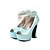 cheap Women&#039;s Sandals-Women&#039;s Shoes Leatherette Chunky Heel Heels / Peep Toe / Platform Sandals Party &amp; Evening / Dress /Gold / Beige