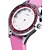 preiswerte Modeuhren-SINOBI Damen Uhr Armbanduhren für den Alltag Modeuhr Facettierte Kristalluhren Quartz Silikon Rosa 30 m Wasserdicht Analog Rosa