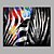 olcso Absztrakt festmények-Hang festett olajfestmény Kézzel festett - Állatok Modern Tartalmazza belső keret / Nyújtott vászon
