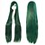 preiswerte Kostümperücke-Cosplay langes glattes Haar Hochtemperaturdraht dunkelgrüne synthetische Perücke heißer Verkauf Halloween