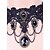 levne Módní náhrdelníky-Dámské Onyx Syntetický safír Barva ozdobného kamene Přírodní černá Obojkové náhrdelníky Gotické šperky dámy Tetování gotický Módní Syntetické drahé kameny Krajka Černá Náhrdelníky Šperky Pro Svatebn