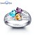 cheap Rings-Women&#039;s Couple&#039;s Unisex Cubic Zirconia , Sterling Silver Silver Princess Classic Party / Evening Costume Jewelry