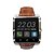 abordables Relojes inteligentes-caso de cuero de la venda de metal reloj inteligente 1.44 &quot;TFT Bluetooth v4.0 con podómetros registro de sueño