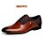 cheap Men&#039;s Oxfords-Men&#039;s Low Heel Comfort Casual Office &amp; Career Lace-up Leather Fall Winter Black / Orange / Brown