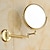 cheap Bath Hardware-Bathroom Cosmetic Mirror Neoclassical Brass Wall Mounted Golden Shower Accessory 1 pc