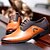 abordables Zapatos Oxford de hombre-Hombre Zapatos formales Cuero Primavera / Otoño Confort Oxfords Negro / Naranja / Marrón / Boda / Fiesta y Noche