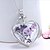 cheap Necklaces-Crystal Pendant Heart Ladies Fashion everyday fancy Sterling Silver Purple Necklace Jewelry For Wedding Party Casual Daily