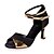 cheap Latin Shoes-Latin Shoes Patent Leather Sandal Splicing Flared Heel Customizable Dance Shoes Black / Gold / Red / Blue / Performance