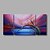 cheap Top Artists&#039; Oil paitings-Ready to Hang Stretched Hand-painted Oil Painting 48&quot;x24&quot; Three Panels Canvas Wall Art Pink Blossom Flowers Blue