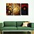 billige Abstrakte malerier-Hang malte oljemaleri Håndmalte - Landskap Moderne Inkluder indre ramme / Tre Paneler / Stretched Canvas