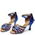 baratos Sapatos de Dança-Mulheres Sapatos de Dança Latina Sandália Salto Agulha Cetim Presilha Preto / Vermelho / Azul