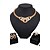 cheap Jewelry Sets-Women&#039;s Gold Plated Imitation Diamond Jewelry Set Bracelet Earrings Necklace - Luxury Vintage Cute Party Casual Fashion Link / Chain