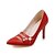 preiswerte Absatzschuhe für Damen-Damen Schuhe Kunstleder Frühling Sommer Herbst Stöckelabsatz Mit Perle Für Normal Kleid Schwarz Beige Rot Rosa