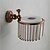 cheap Bath Accessories-Red Bathroom Toilet Paper Holder , Traditional Antique Copper Wall Mounted