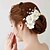 お買い得  結婚式のかぶと-Imitation Pearl Rhinestone Fabric Organza Flowers Headpiece