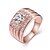 cheap Rings-Fashion Decent Women&#039;s  White Zircon Gold-Plated Brass Statement Rings(Golden,Rose Gold,)(1Pcs)