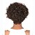 baratos Perucas Sintéticas sem Touca-Mulher Perucas sintéticas Sem Touca Curto Kinky Curly Marrom Peruca Afro Americanas Para Mulheres Negras Perucas para Fantasia