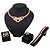 cheap Jewelry Sets-Women&#039;s Gold Plated Imitation Diamond Jewelry Set Bracelet Earrings Necklace - Luxury Vintage Cute Party Casual Fashion Link / Chain